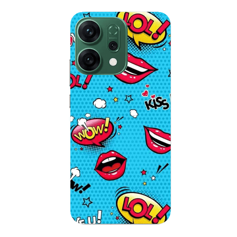 Oppo RENO 14 Sticker Lol desing Transparent Silicone TPU Θήκη